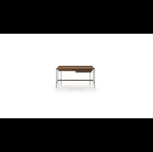 Scrittoio Unit Secretaire in legno con base in metallo di Ditre Italia