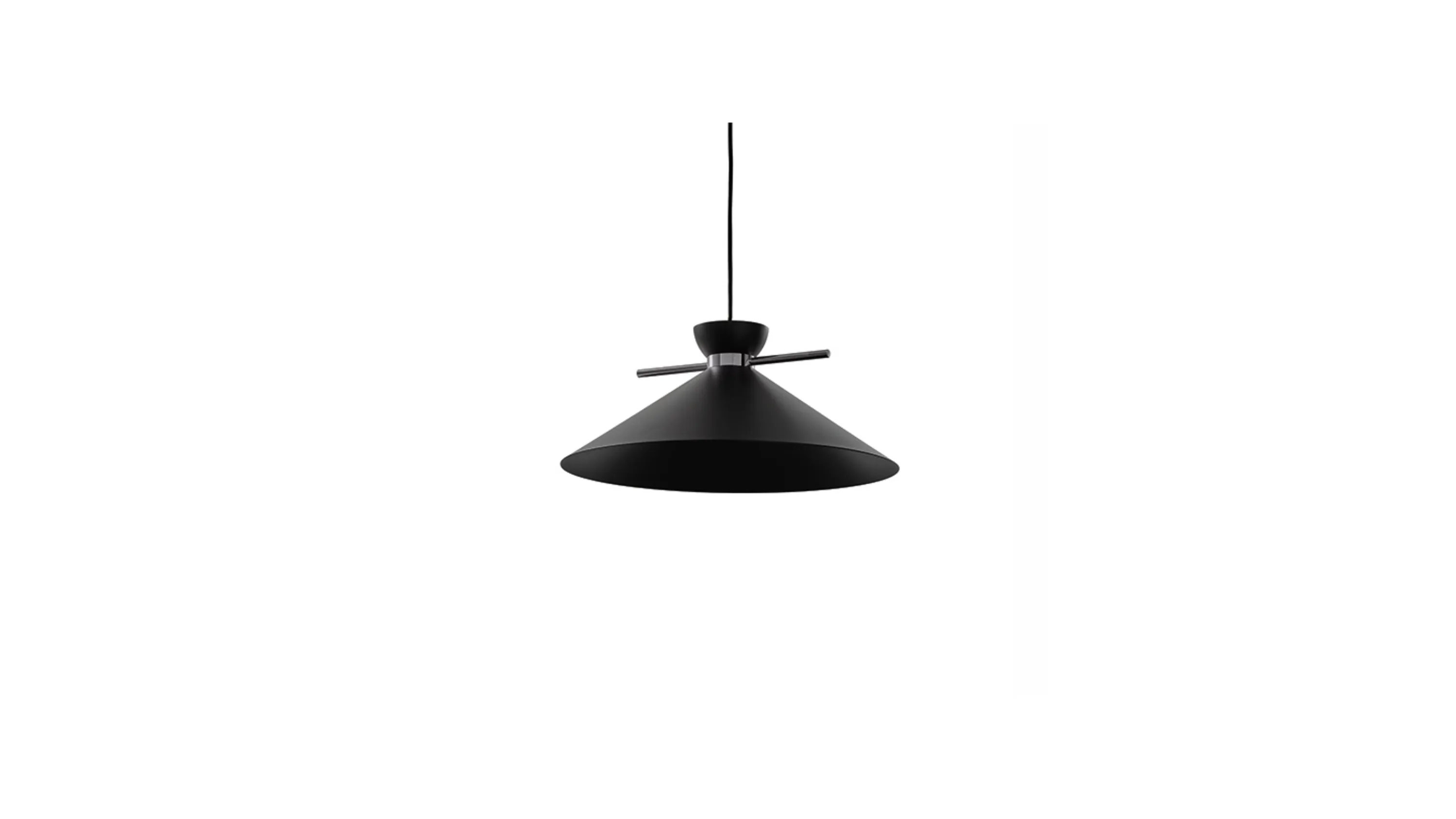 Lampada a sospensione con paralume in metallo Nero Japan L di Midj