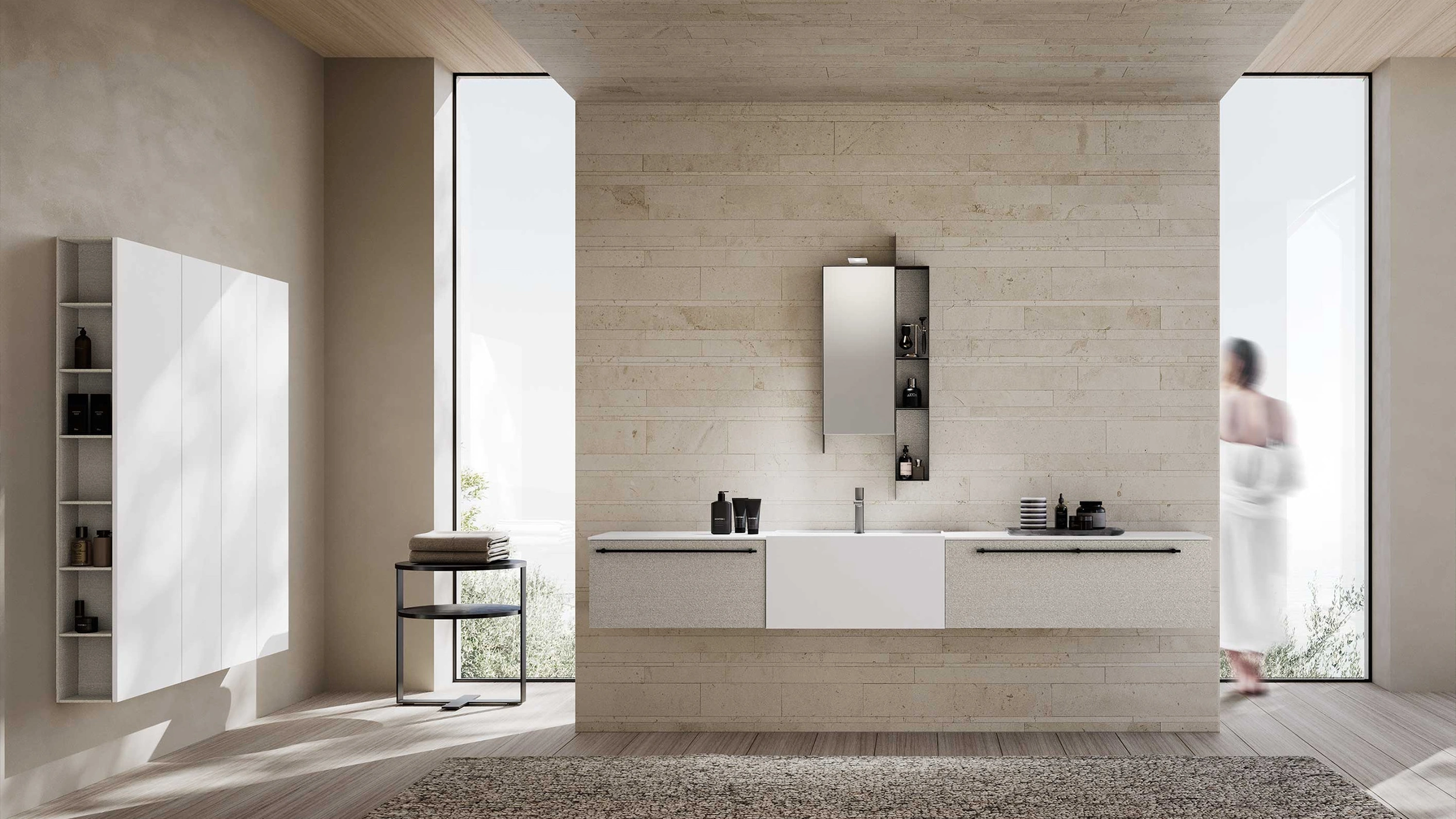 Mobile da Bagno sospeso M System 032 di Baxar