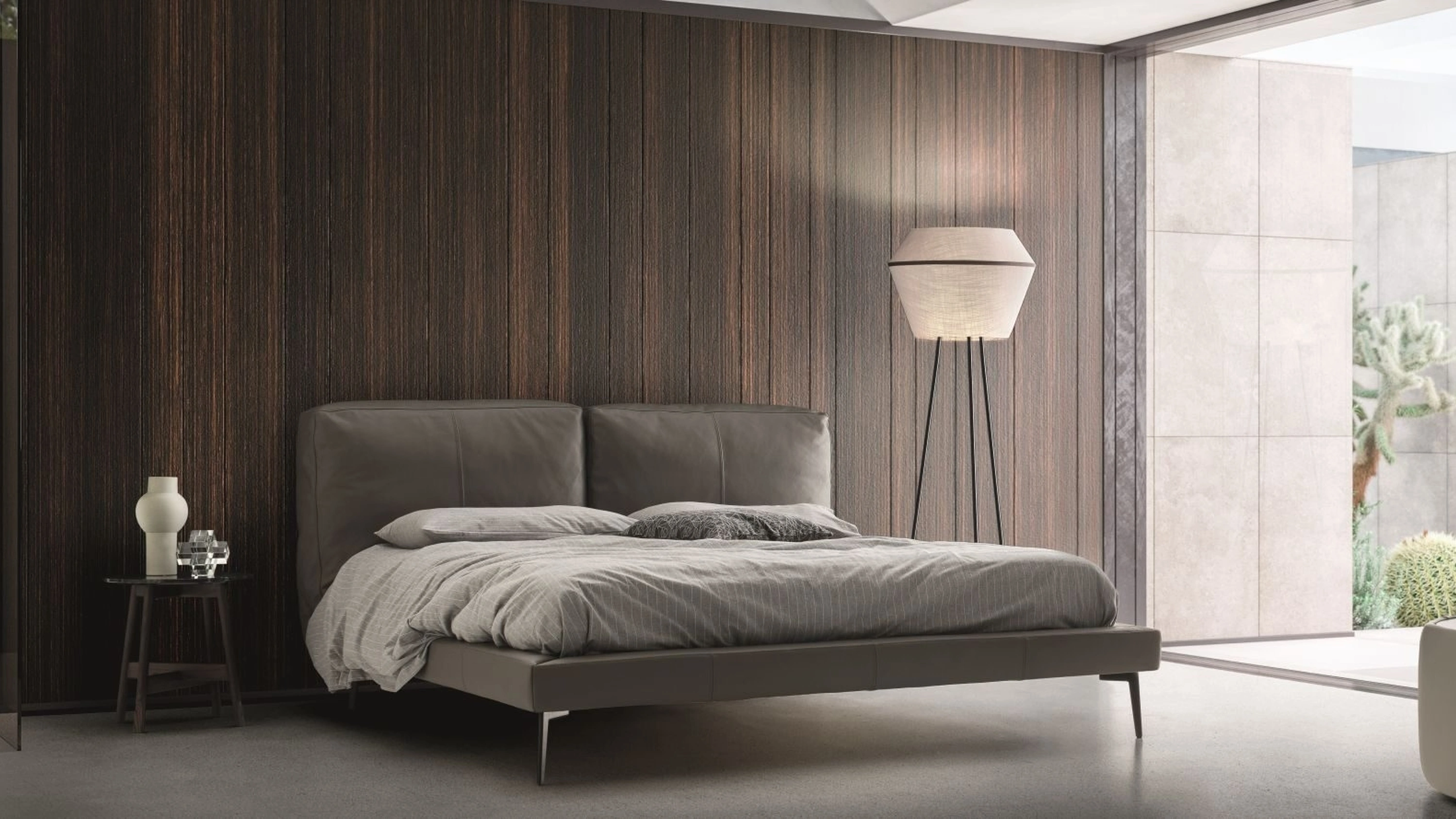 Letto matrimoniale in pelle Sound di Ditre Italia