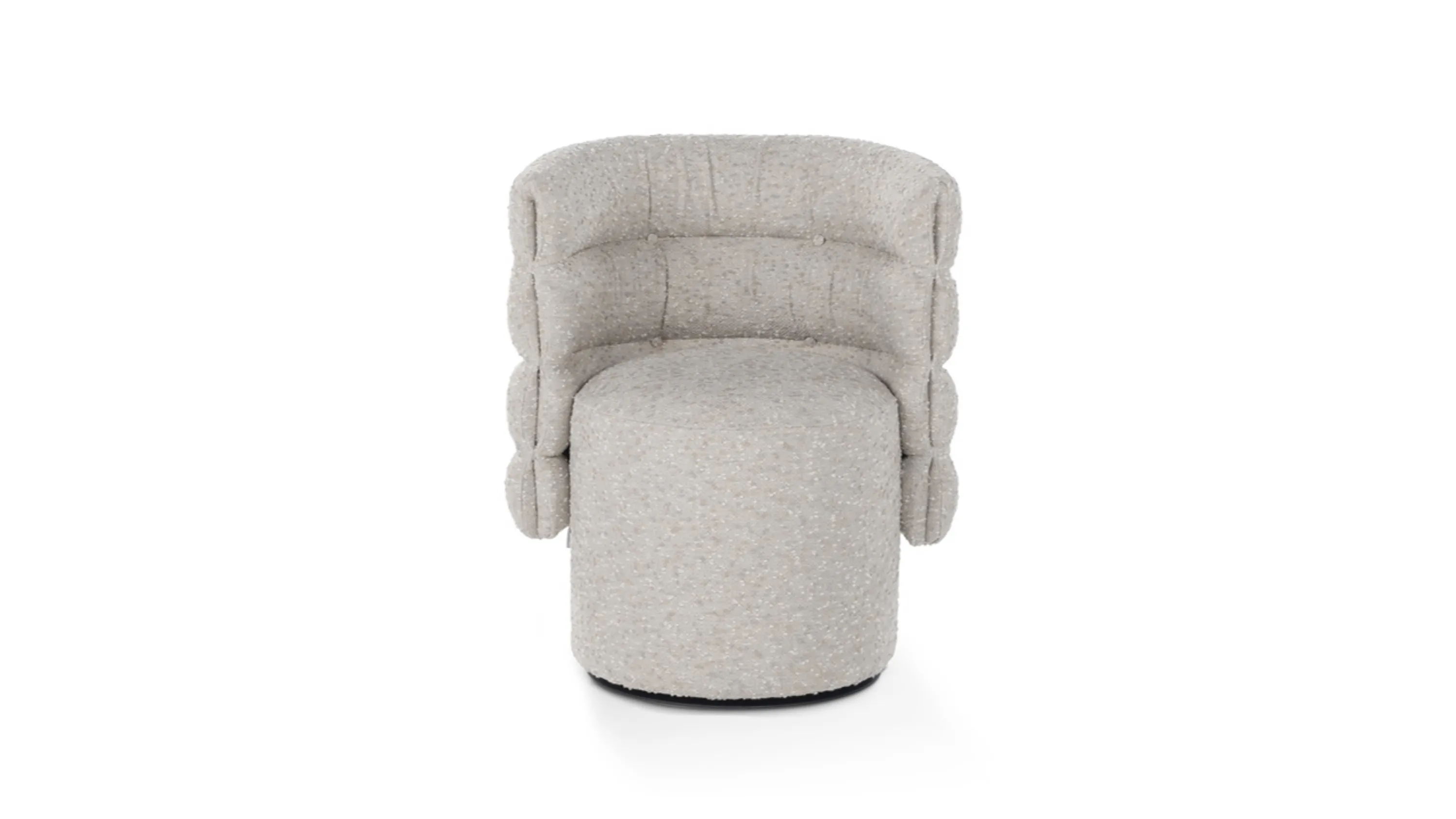 Poltroncina di design in tessuto imbottito Lady G di Calia