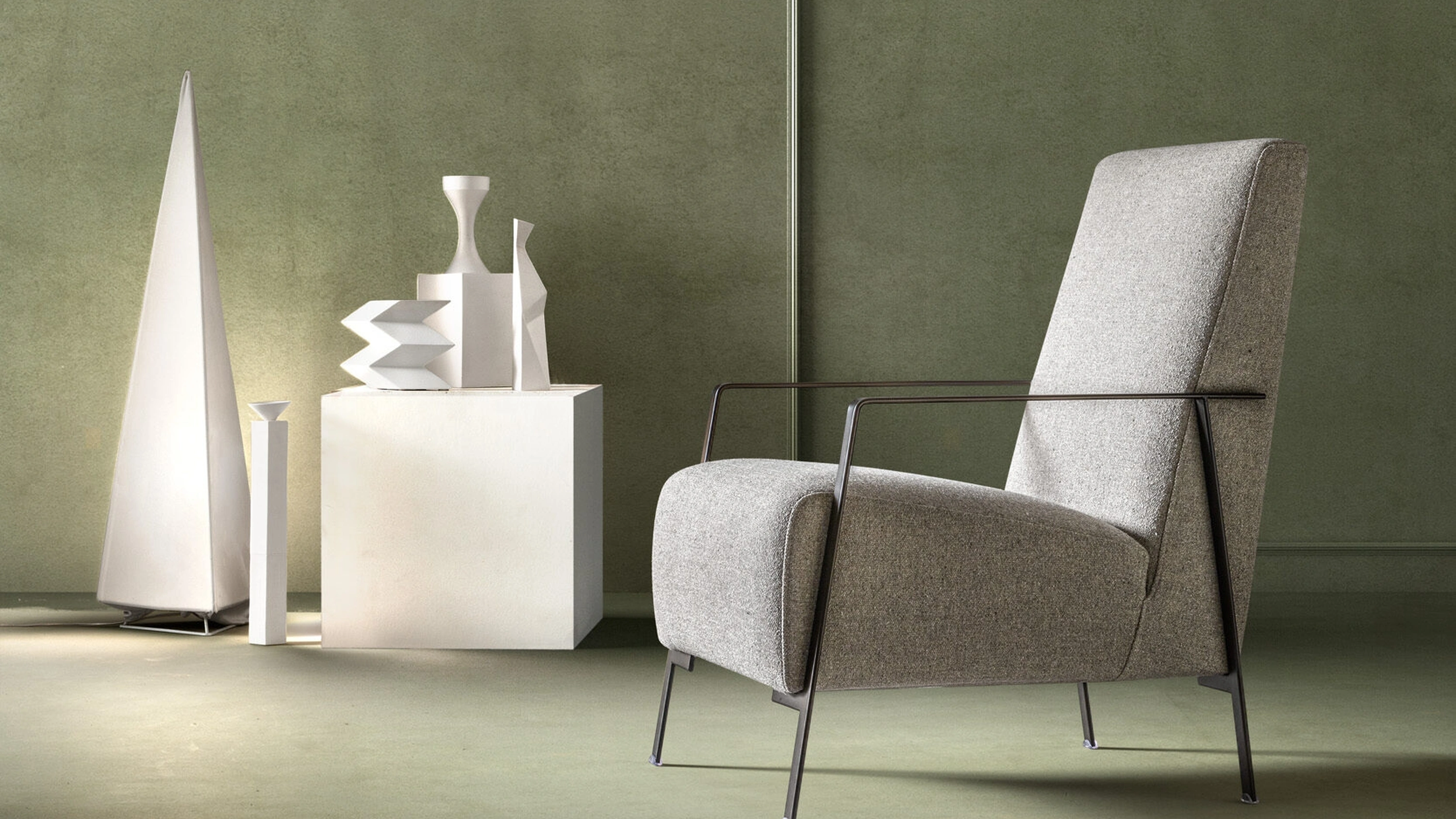 Poltrona in tessuto Angy di Samoa