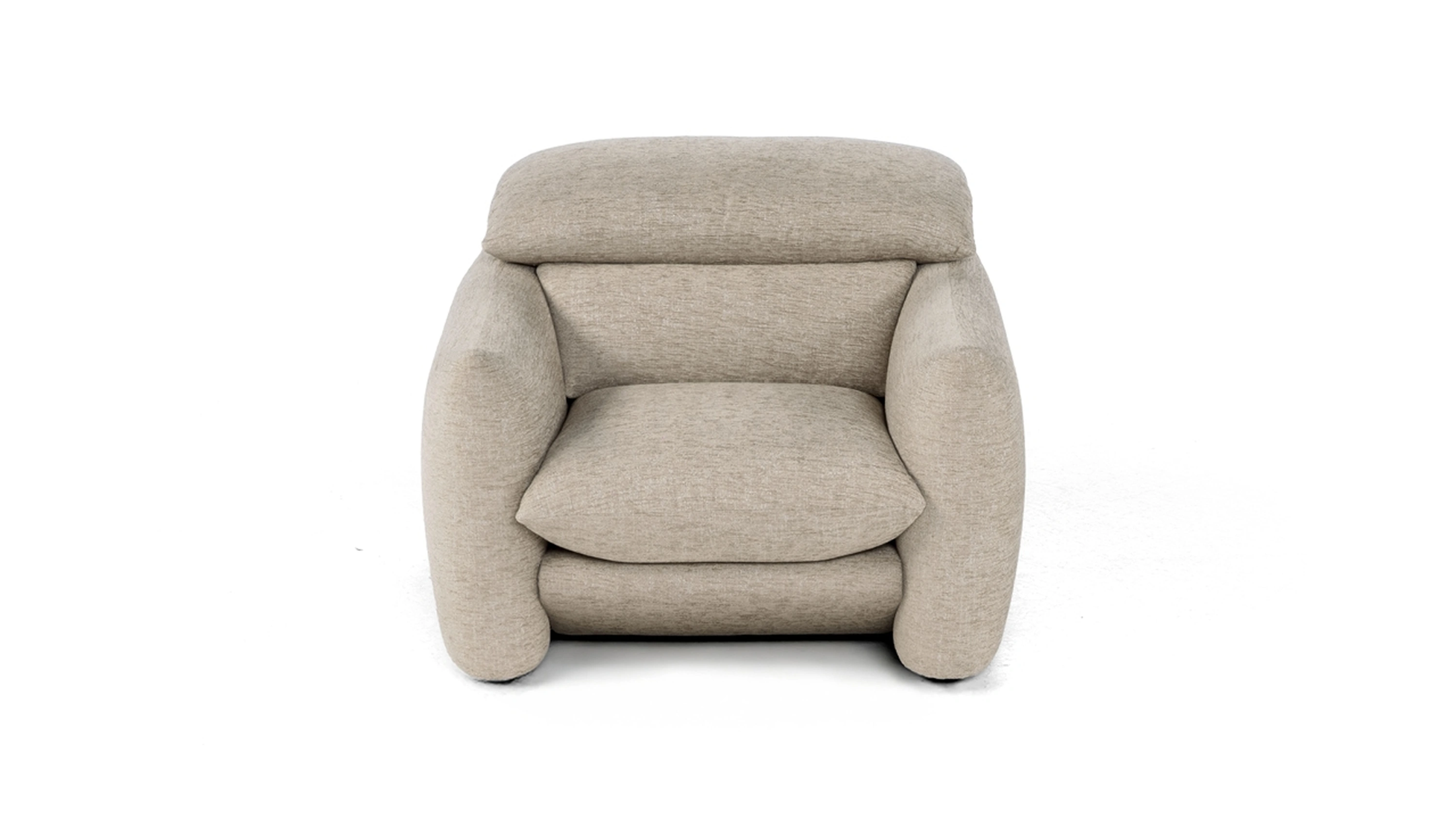 Poltrona in tessuto imbottito Choco Magic di Calia