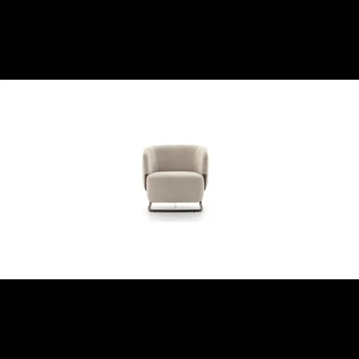 Poltroncina di design in tessuto con base in metallo Marabù di Ditre Italia