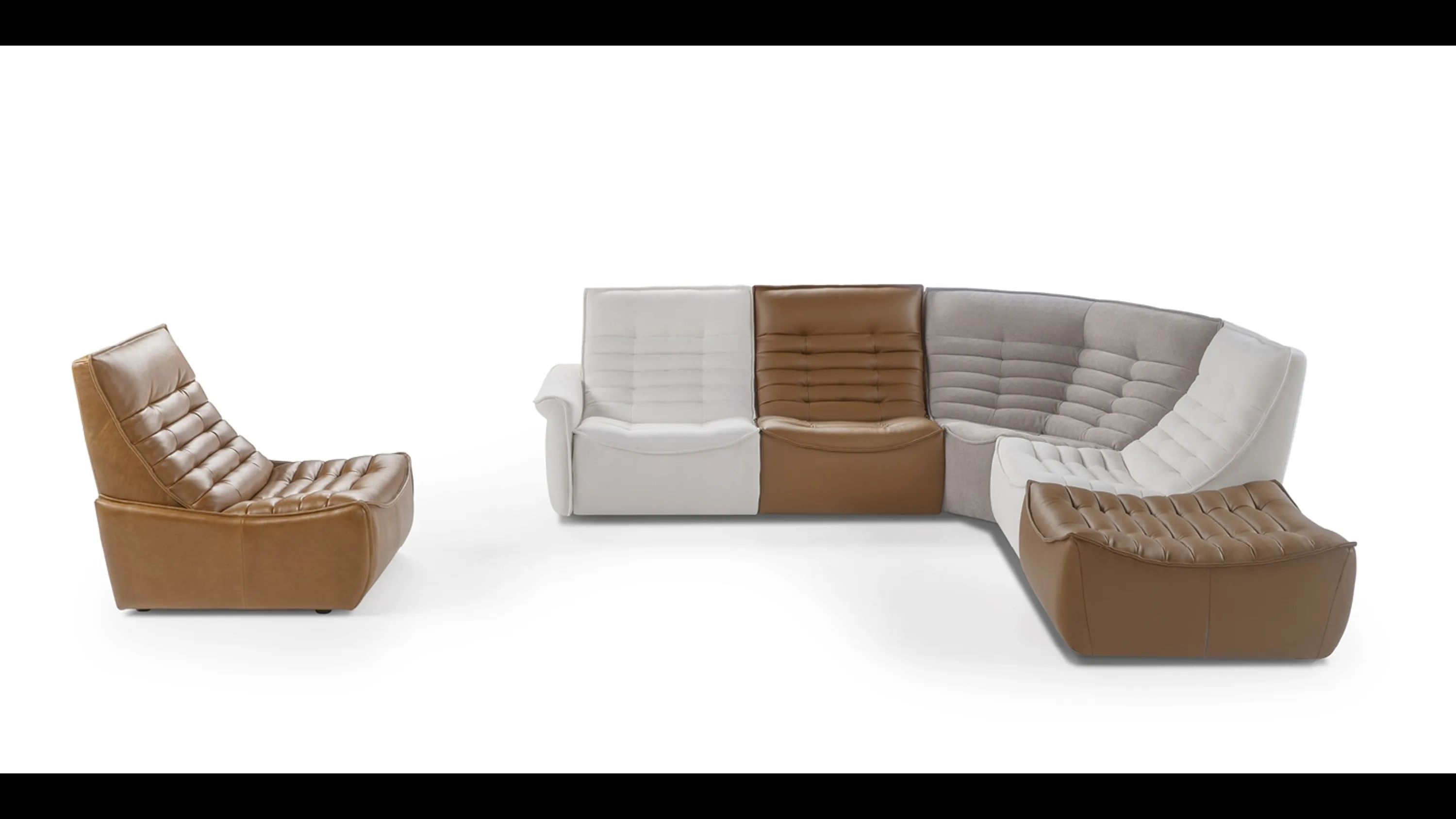 Divano relax in pelle Fox Trot di Calia