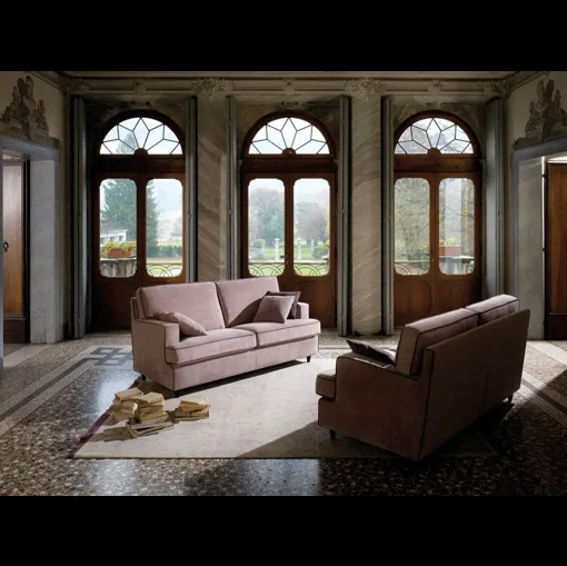 Divano lineare in velluto Petra Special di Samoa