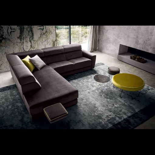 Divano angolare in tessuto Winston di Felis