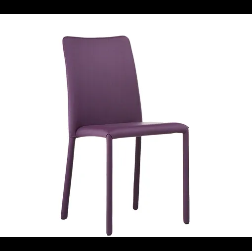 Sedia completamente rivestita in pelle Silvy di Midj