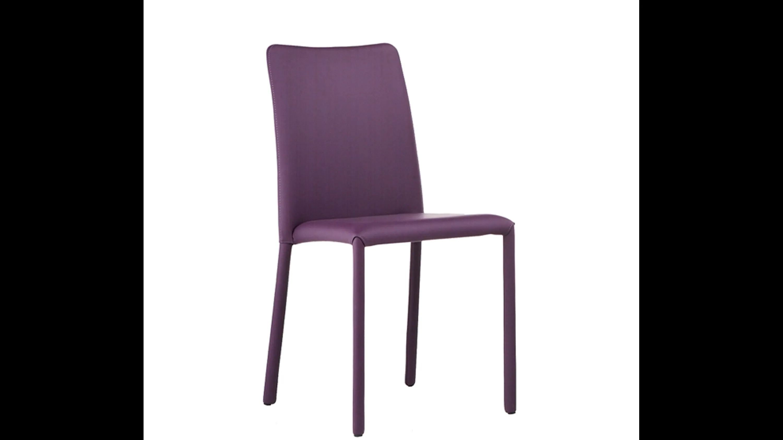 Sedia completamente rivestita in pelle Silvy di Midj