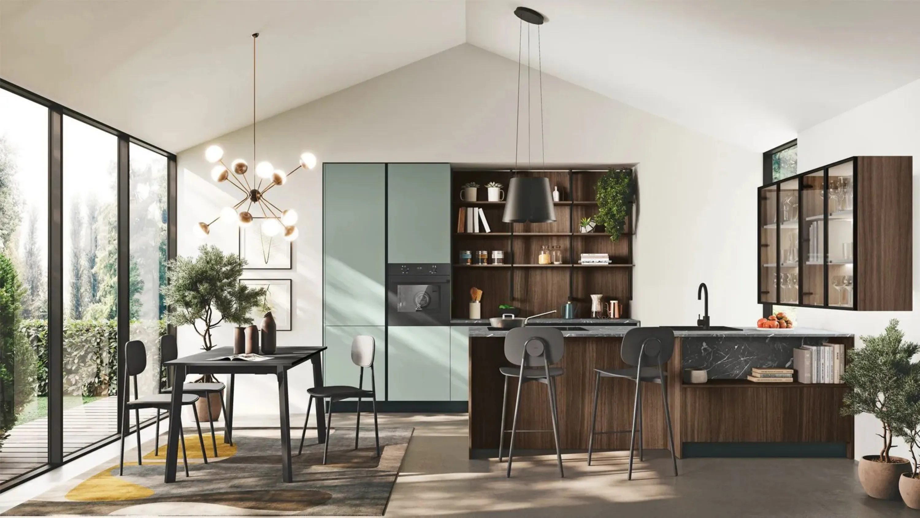 Cucina Moderna con penisola Art-Kaya di Stosa